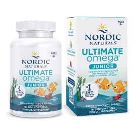 Omega 3 Nordic Naturals Ultimate Omega Junior Niños Sabor Fresa 90 cápsulas minis de gel