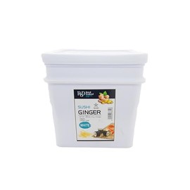 RSD Premium Pickled Sushi Ginger - White Ginger Slices, Japanese Pickled Vegetables, Organic Sliced Ginger for Sushi - Vegan Fermented Pickles, No Added Sugar, Gluten-Free Sliced Gari - Tub 20 lb