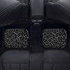 FUIBENG Black Leopard Auto Front & Rear Floor Mat for