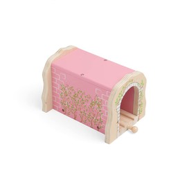 Bigjigs Rail Pink Brick Tunnel - Wooden Train Set Accessories, Tunnels For Trains & Railway Sets, Classic Kids Toys, Compatible With Other Major Wood Rail Brands, For 3+ Year Olds