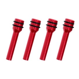 SWQS 4 PCS Car Door Lock Knobs, Aluminum Alloy Automotive Inner Door Lock Pull Pins Replacement, Universal Auto Door Lift Bolt Cover Cap, Car Decorative Accessories for Cars, SUVs, Trucks (Red)