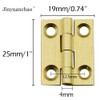 Jinyuanchao Mini Solid Brass Hinges Cabinet Drawer Butt Hinges for