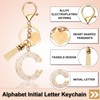 PATIKIL Alphabet Initial Letter Keychain, Resin Cute Keychains with Tassel