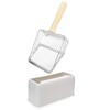 FULUDM Cat Litter Scoop with Container - Metal Cat Litter