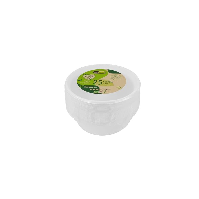 Giostyle 25 Bowls 400 ml | Cellulose | Biodegradable and