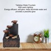 Indoor Fountain Waterfall Tabletop, Mini Water Fountain with LED Light,