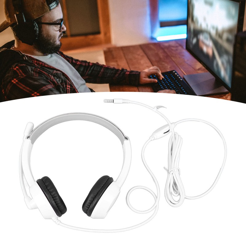 3.5mm Gaming Headset Noise Reduction Clear Adjustable Headband Computer Gaming
