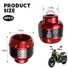 Hbxdeco 4PCS Motorcycle Front Fork Frame Sliders Crash, Carbon Fiber