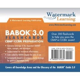 Watermark Learning BABOK 3.0 Flashcards: Memory Business Analysis Flashcards Adult Minimalist