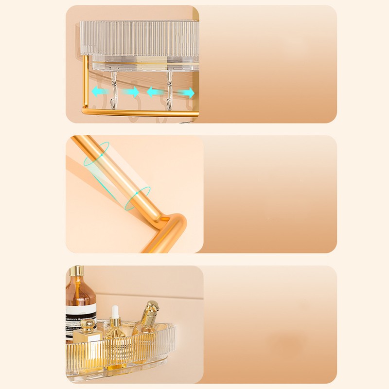 Wall Basket Shelf Corner Clear Corner Triangular Storage Rack Bathroom