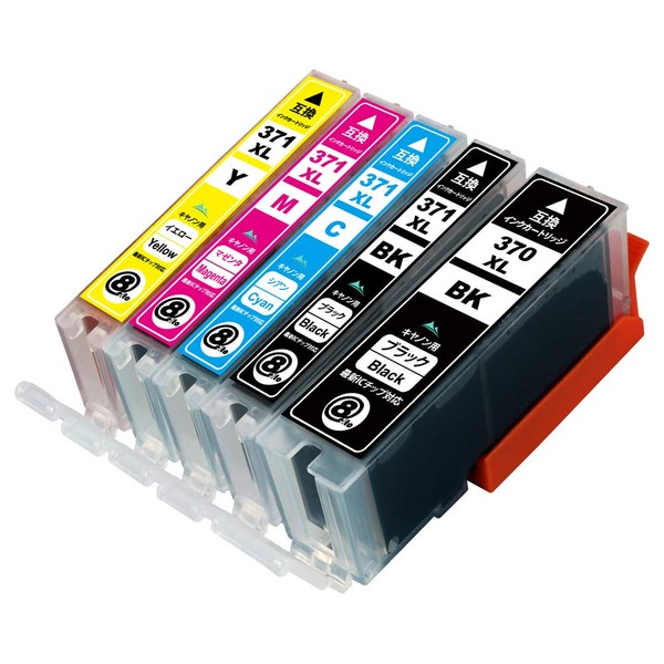CANON 371/370 5 Color Pack Large Capacity [BCI-370XL BK] +