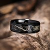 King Will 8mm Mens Black Tungsten Carbide Ring Camo Camouflage