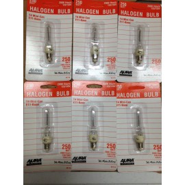 Aura 6 - T4 Mini-can Halogen bulb E11 250 Watt T4  (6 lamps)