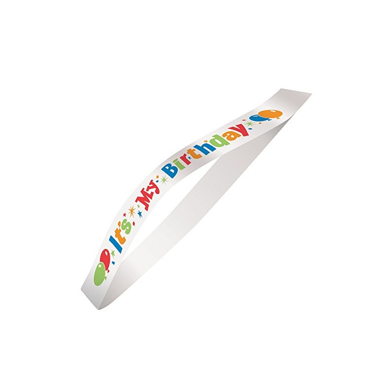 Satin It's My Birthday Sash