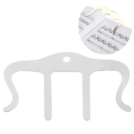 lattre Music Clip Book Open Piano Metal, Stylish, Large Music, Holding Music, Fixed, Silver