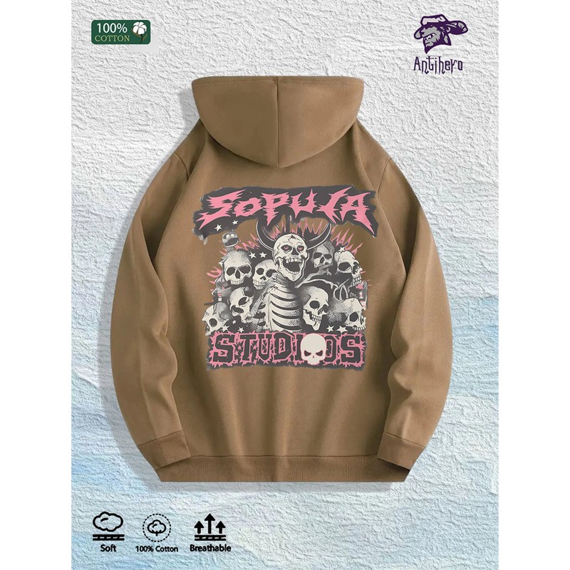 Antihero Sopula Studios Graphic Hoodie 100% Cotton US Warehouse 7