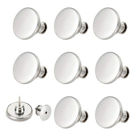 ZENGLU 8 Sets Jean Buttons pins No Sew Instant 17mm Replacement Button Adjustable Pants Buttons Kit
