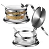 Honeydak 2 Set Stainless Steel Endurance Salt Server with Spoon
