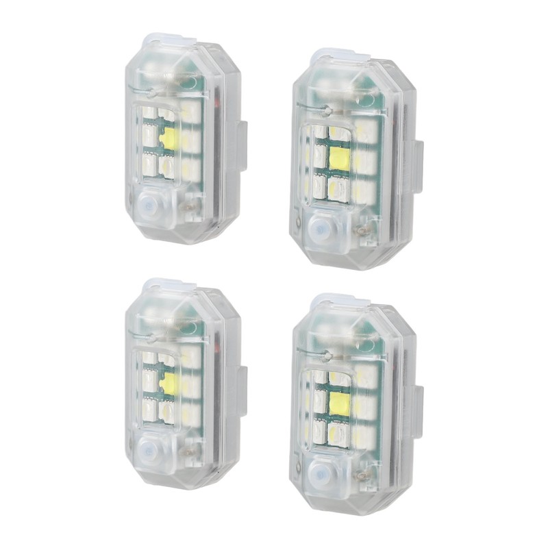 4Pcs LED Strobe Light High Brightness Waterproof Portable Wireless Flashing