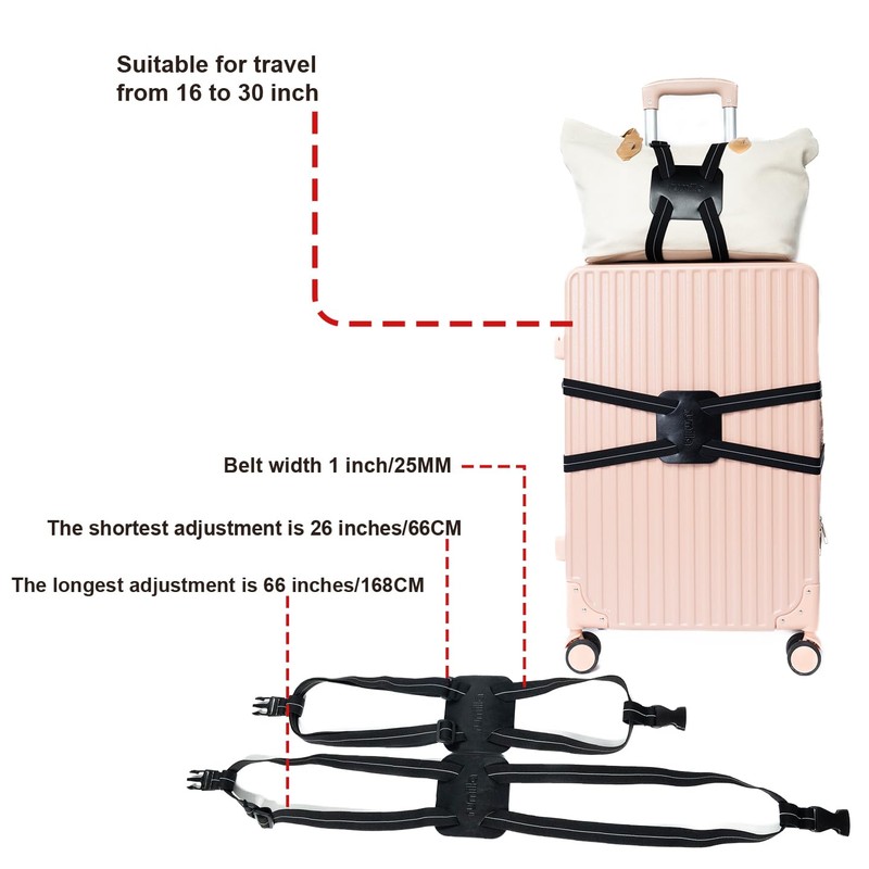 Luggage Straps for Suitcases, Travel Accessories to Connect Two Suitcase,