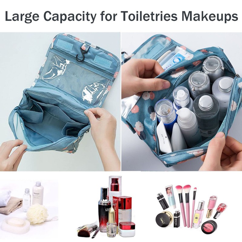 Travel Toiletry Bag, Hanging Toiletries Wash Bag Makeup Cosmetic Organizer