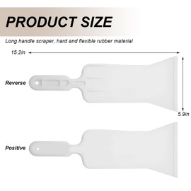 NYTKL Car Bulldozer Squeegee, Long Handle Auto Bulldozer Squeegee Window Water Blade, Flat Glass Window Tint Scrubber Vinyl Wrap Tool for Front Rear Windshield, Car Accessories