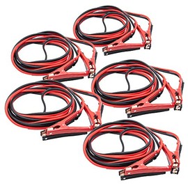 Emergency Zone Roadside Assistance Emergency Car Survival Kit. Basic, Deluxe, Premium, & Add-on's Available. (5 Pack, Heavy Duty Jumper Cables)