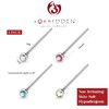 Forbidden Body Jewelry 18-20g Surgical Steel 2mm Press Fit CZ
