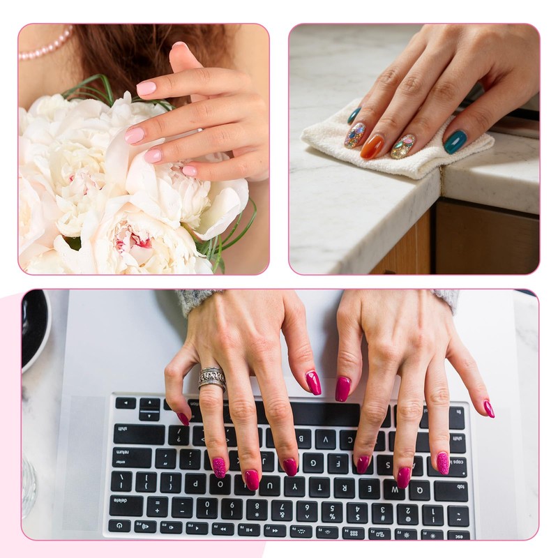 Josojoou Fibreglass Gel Nail Extensions Set of 100