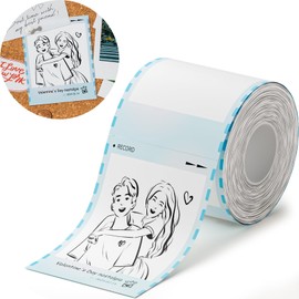 NIIMBOT Photo Label only for B21 Pro Label Printer, 2.1x2.6in (54x67mm) Photo Paper, Waterproof Sticker Card for Scrapbook DIY (Sea Wind)