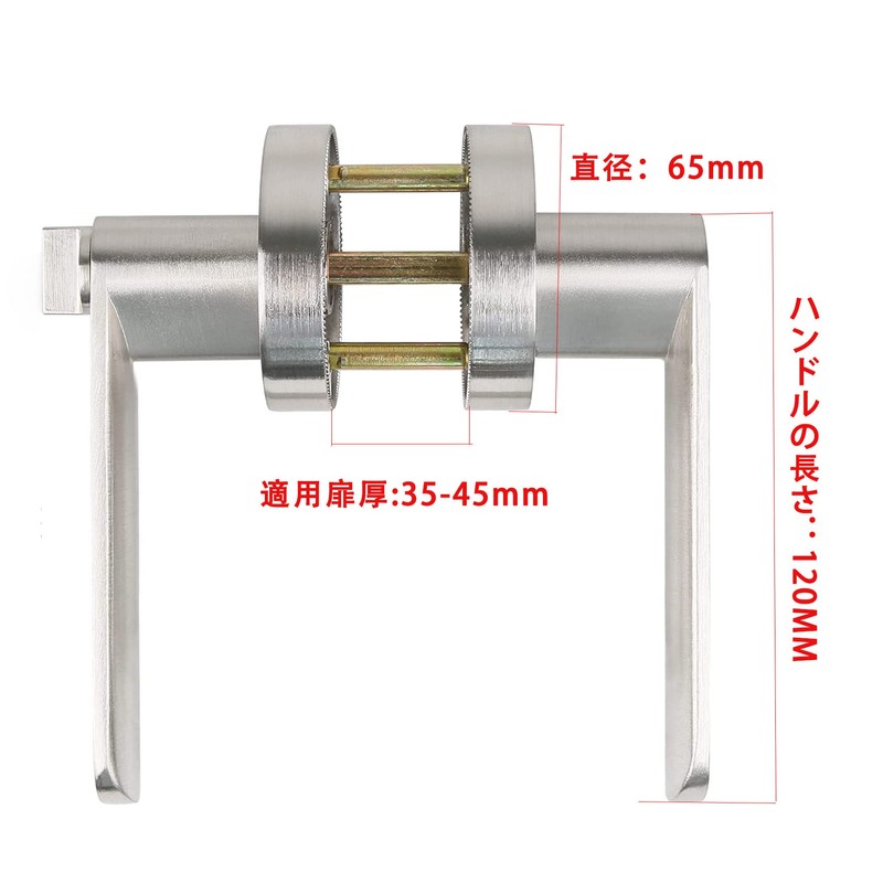 Hardbase Hardware Door Knobs Blank Entrance Lever Handle Keyless Aluminum