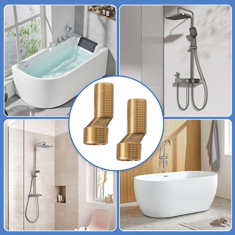 VZU Pack of 2 Shower Tap Adaptors, 3/4 Inch to