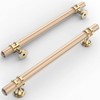 Amerdeco 10 Pack Knurled Gold Cabinet Pulls 8.4 Inch Length