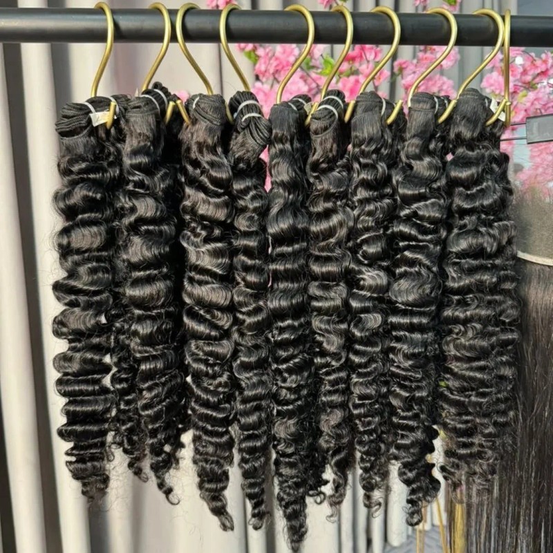 Raw Cambodian Human Hair Bundles 100% Unprocessed 10-30 Inch Straight/Deep