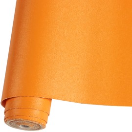 Solid Color Orange Faux Leather Roll 10"X53"(25cmX135cm),Smooth Faux Leather Material for Making Crafting,Making Handicrafts,Leather Earrings, Bows, DIY Sewing (Orange)