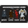 vianmo Tin Sign Curved 18 x 12 cm Crisis-proof Jobs
