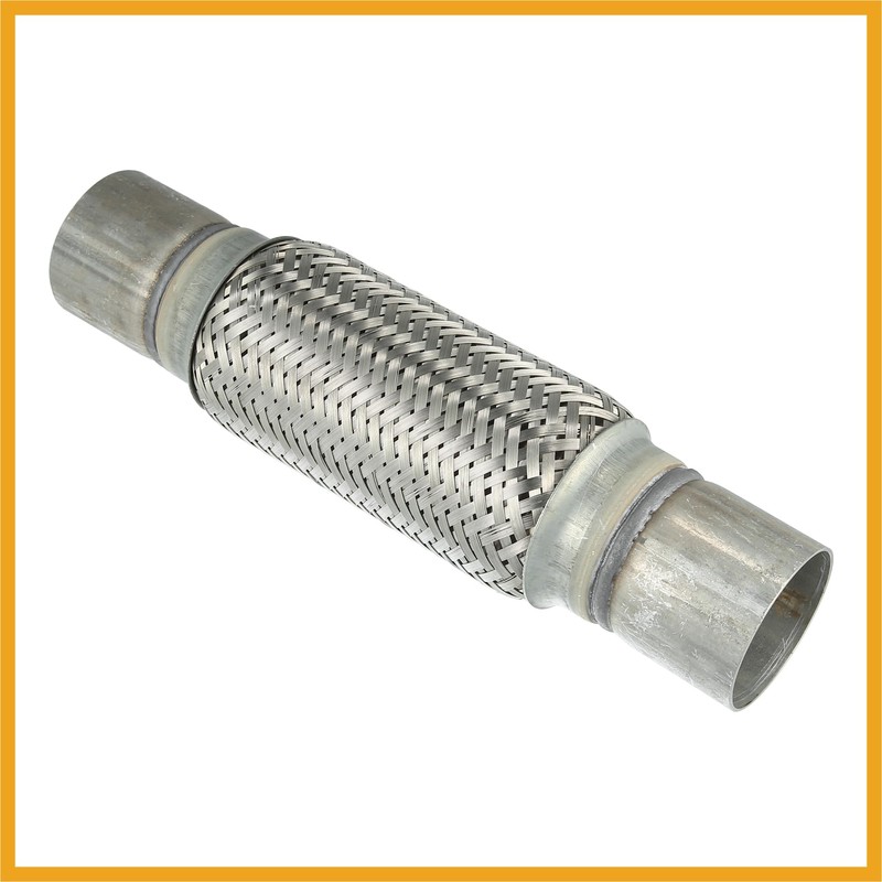 Partuto 2.36"x8"x11.81" Car Exhaust Flex Pipe with Welding Extension Pipe