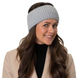 LIERYS Ferri Headband for Women/Men/Children (8.5 cm Wide) - Made in Germany - Ear Warmers in Rib Knit - Earmuffs Lined with Cotton - 53-60 cm - Autumn/Winter, darkblue, 1 pc. (pack of 1)