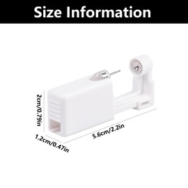 2 Pieces Ear Piercing Kit, Ear Piercing Gun, Piercing Guns, Disposable Ear Piercing Kit, Peircing Gun, Portable Nose Piercing Kit Tool, For Girls, Women and Men (White)