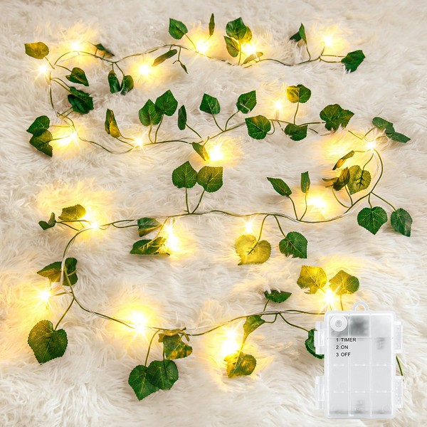 Gcstnn Gcstnn Ivy Fairy Lights, 2M 20LEDs Fake Vines with
