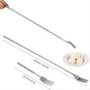Extendable Fork Long Telescopic Fork with Extendable Handle Stainless Steel