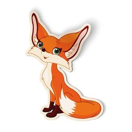 Squiddy Cute Fox - Vinyl Sticker Decal for Phone, Laptop, Water Bottle (3" Tall)