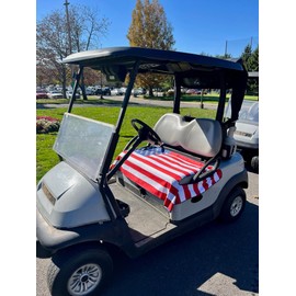Golf Cart Essentials | Microfiber Golf Cart Seat Cover | American Flag Design | Lightweight Golf Blanket | Portable | Sports | Golf Accessories | Club Car | EZGO
