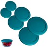 2, 4 & 7 Cup Turquoise Replacement Lids/Covers for Pyrex,