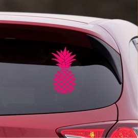 NBFU Pineapple Fruits Art 4 (Pink) (Set Of 2) Premium Waterproof Vinyl Decal Stickers For Laptop Phone Accessory Helmet Car Window Bumper Mug Tuber Cup Door Wall Decoration