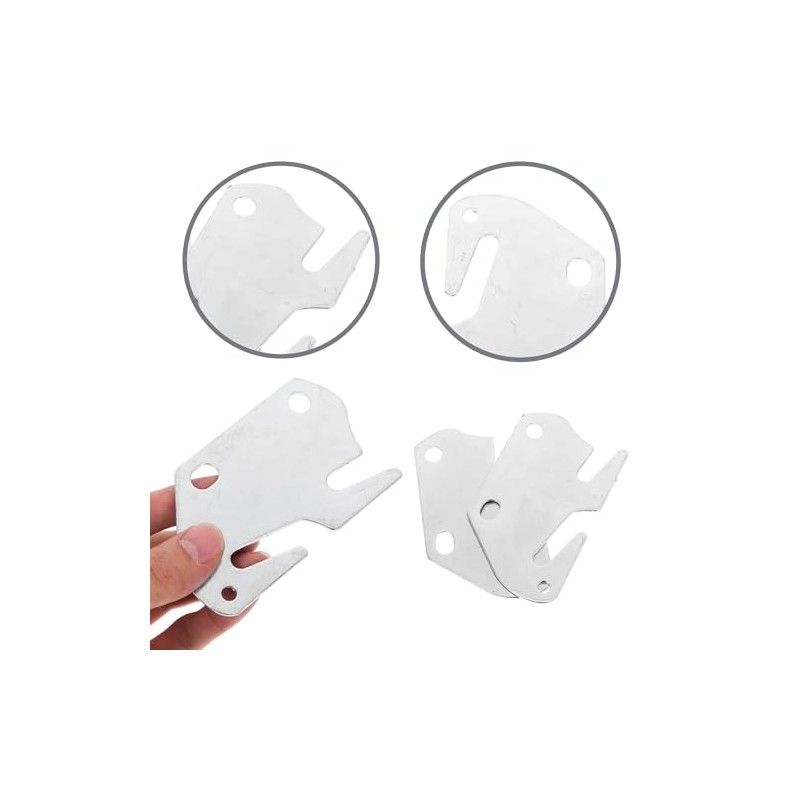 LannuMet 4pcs Metal Bed Rail Hook Plates for Headboard Beds