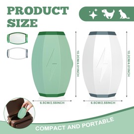 AMFUN 2PCS Waschbare Tragbarer Wiederverwendbarer Fusselroller, Reusable Sticky Lint Roller, für Tierhaare Kleidung Sofas (Grün+Weiß)