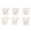 100pcs Paper Clips Innovative Cute Rose Coffee Cup Shape Reusable