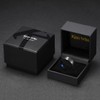 King Will 8mm Tungsten Wedding Rings for Men Blue Black