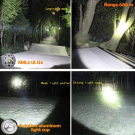 CEAVNI 170000 High Lumens Rechargeable Flashlights, IPX6 Waterproof Powerful USB Handheld FlashLights with 4 Light Modes for Camping Cycling